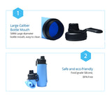 Foldable Silicone Water Bottle, 23 oz.